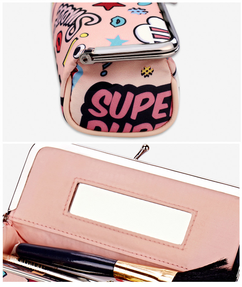 Professional Custom Red Cartoon Portable Cute Cosmetic Make Up Travel Bag