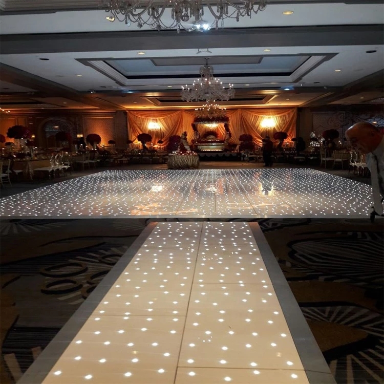 Dimmable Romantic Acrylic Full White LED Starlit Dance Floor for Wedding Banquet