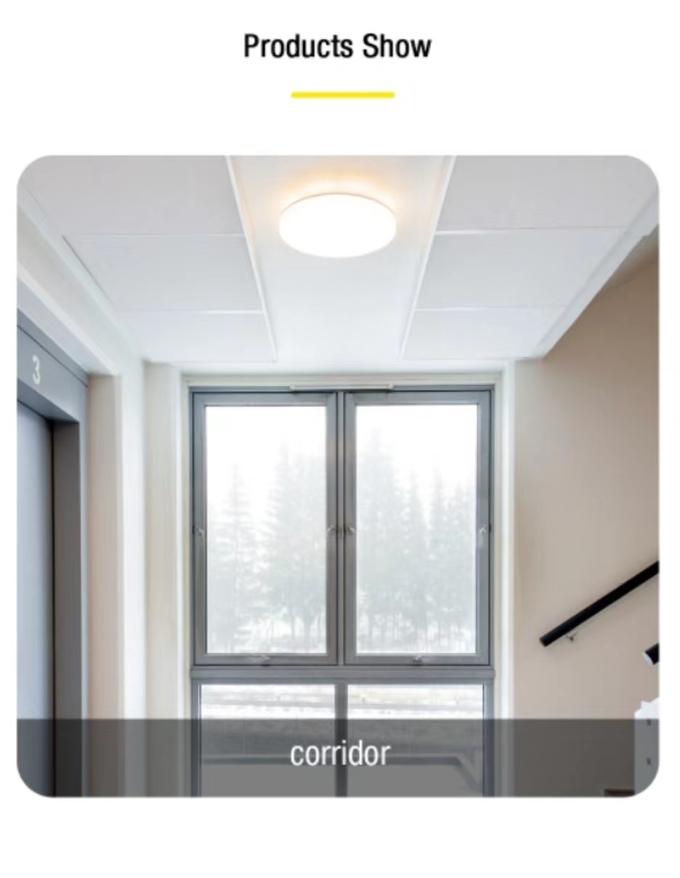 Round SMD Motion Sensing Ceiling Light , Flicker Free Surface Mounted LED Light