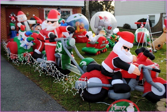 Logo Printing Outdoor Inflatable Advertising Products Giant Christmas Ornaments