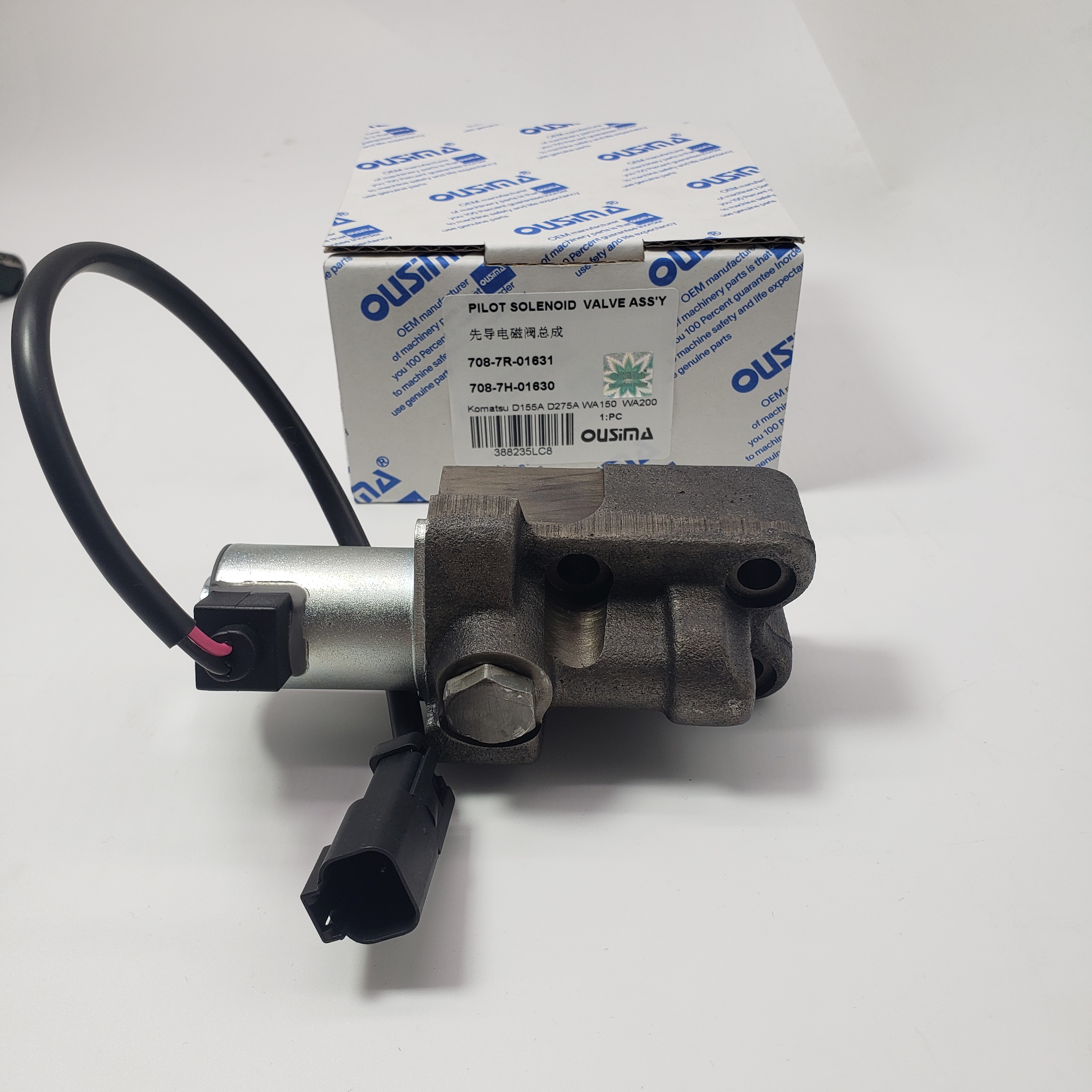 Pilot Solenoid Valve Assy 708-7R-01631 708-7H-01630 for Komatsu D155A D275A WA150 WA200