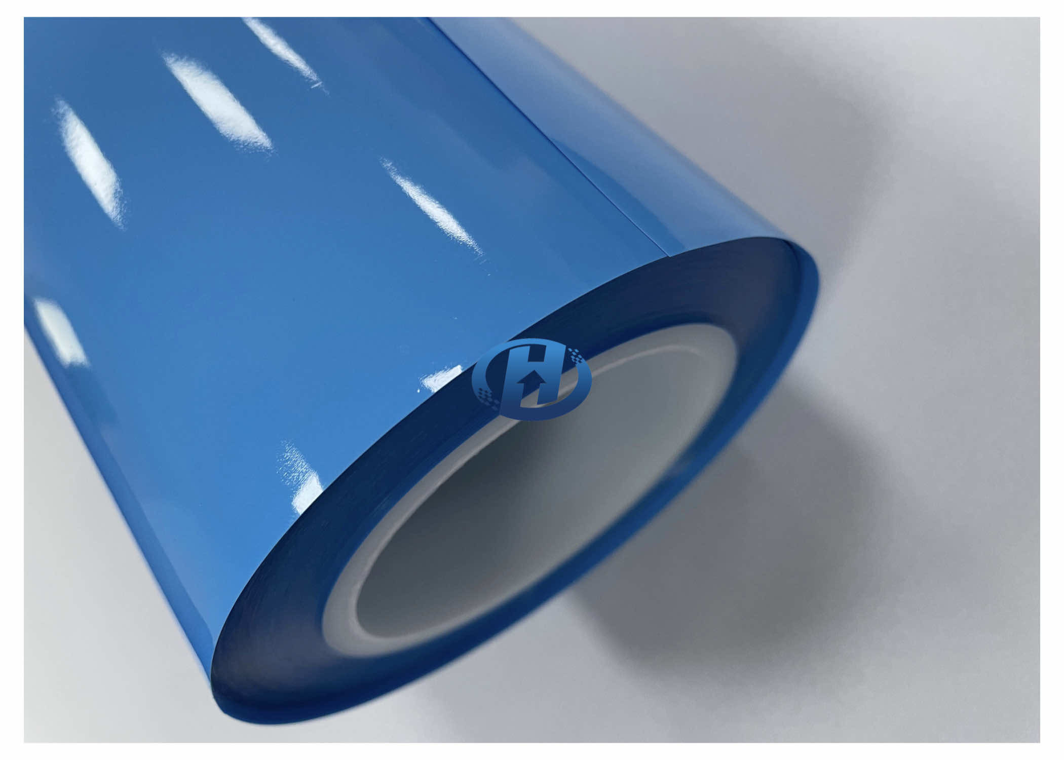 40 μm Blue HDPE Film UV Cured Silicone Coating Film Without Silicone Transfer No Residuals