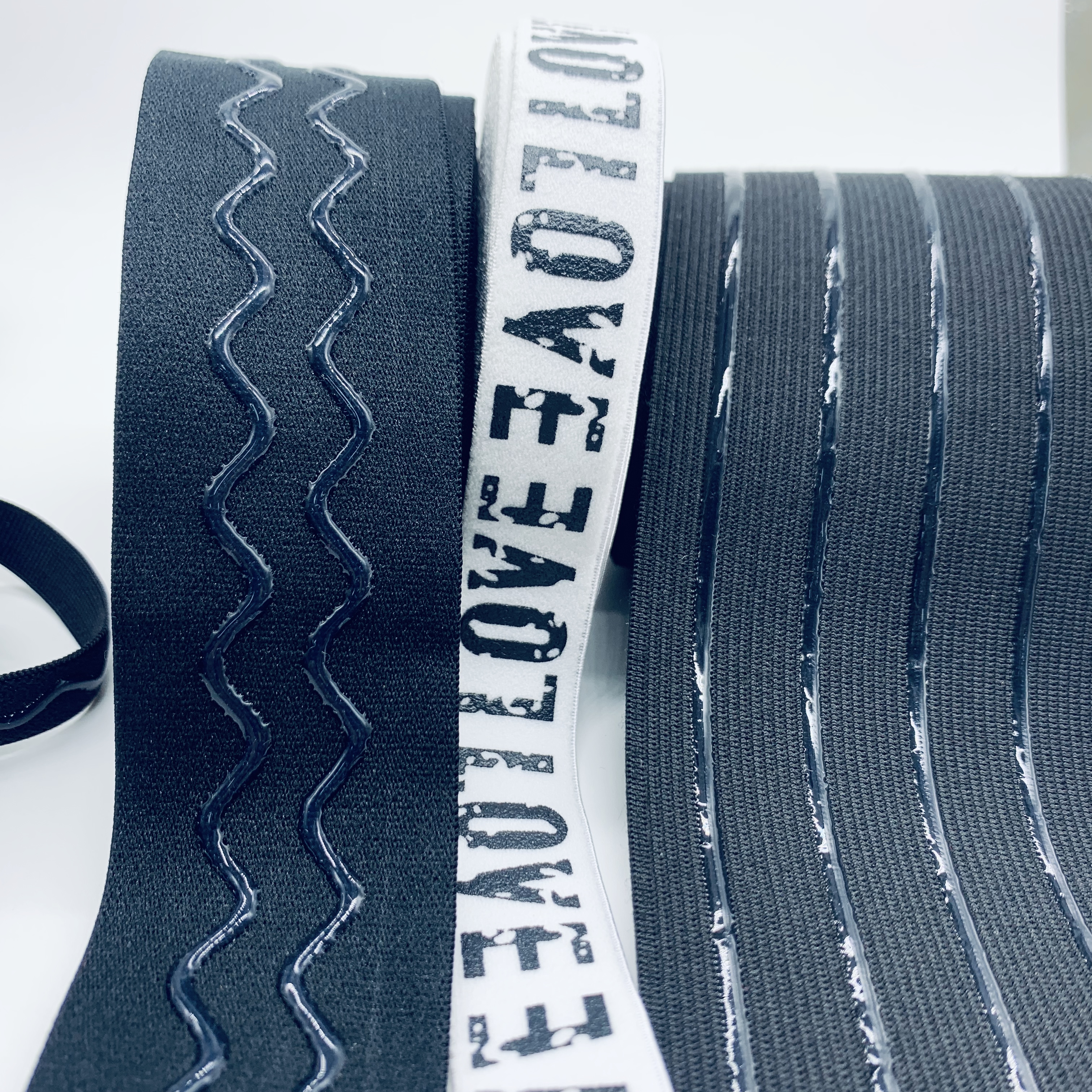Custom Waterproof Eco-Friendly Nylon Coated Anti Slip Band Silicone Elastic Gripper Webbing Tape for Swimming Cloth