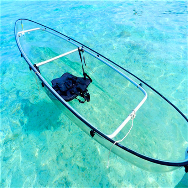 Electric Remote Control Clear Plastic Kayak Fiberglass Hull Material No Inflatable