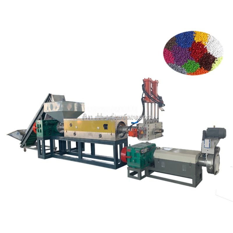 Double Stage Single Screw PP PE ABS Plastic Granules Pelletizer Extruder