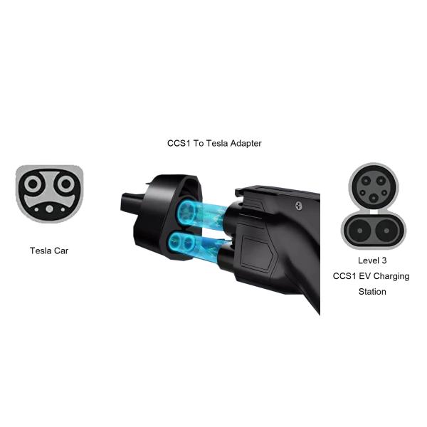CCS1 to Tesla EV Charger Adapter 250A for Energy Tesla IP Degree Charging Station IP 55 Efficiency ≥98