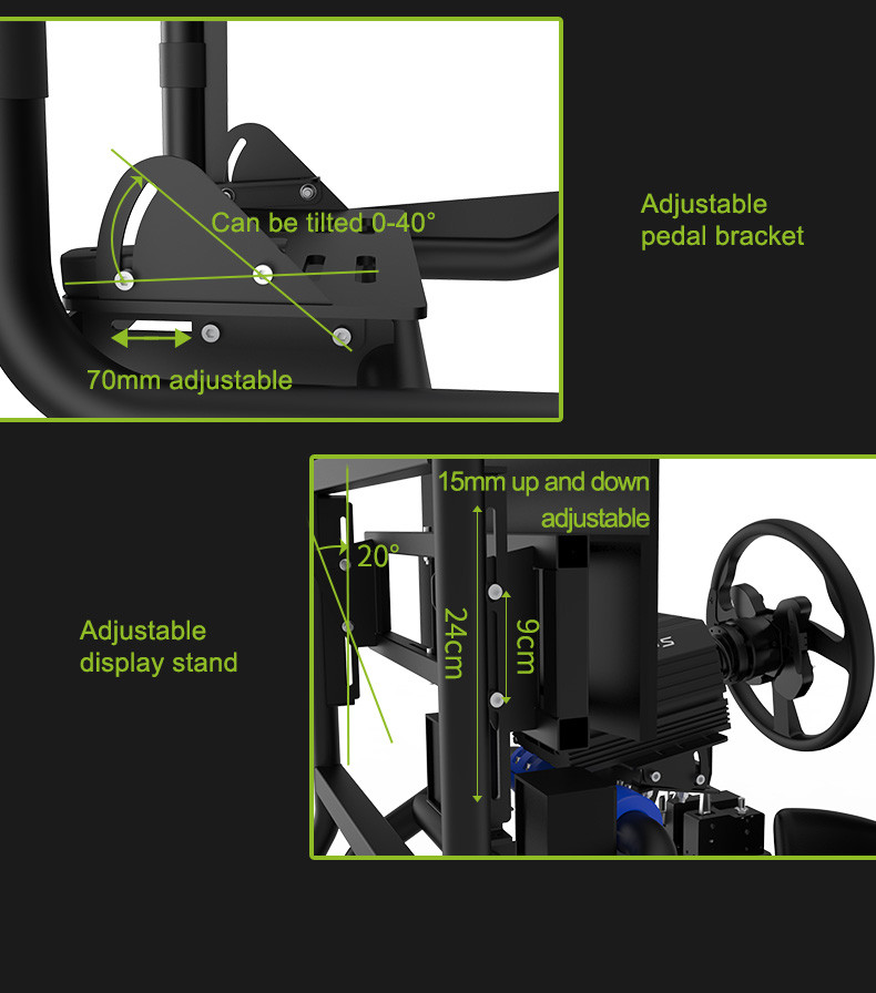 Ergonomically Designed PC F1 Racing Simulator With Pedal