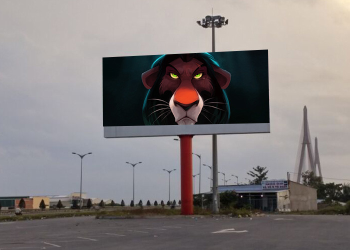 P4 Commercial Led Display Screen Single Pillar Type IP65 Outdoor Video Wall