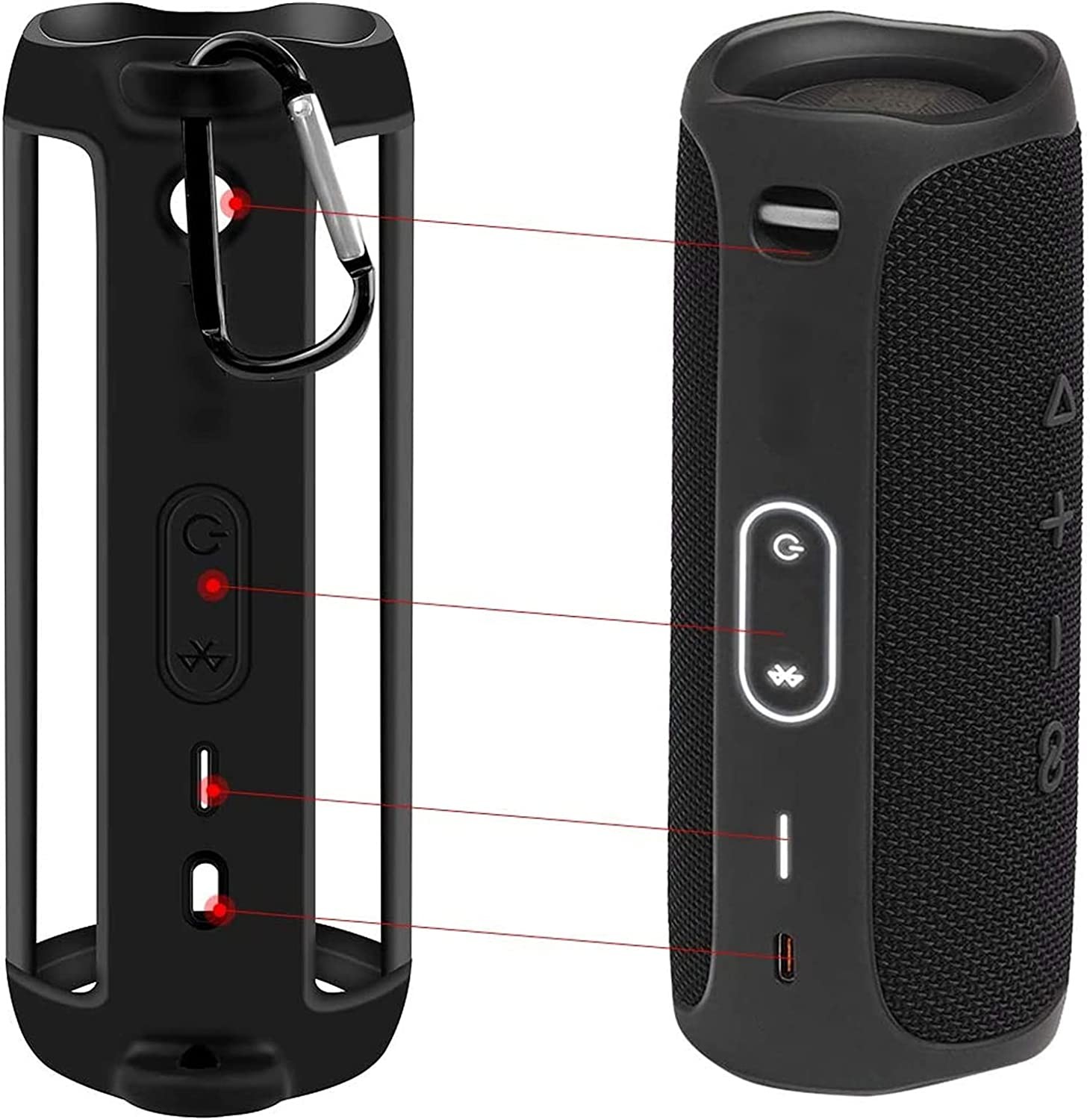 Portable Speaker Protection Silicone Suitcase Bluetooth Speaker Silicone Hollow Protective Sleeve Accessories