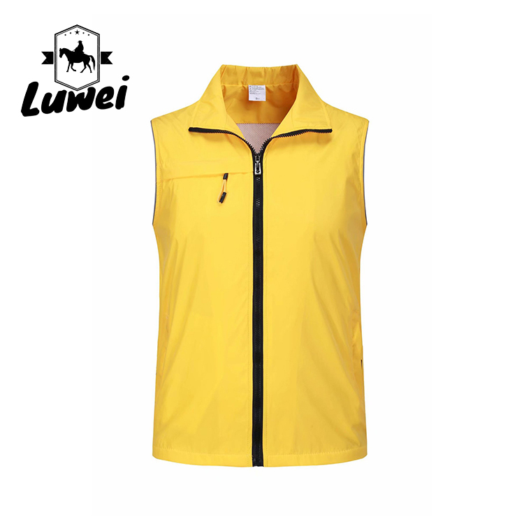 New Male Casual Summer Big Size Reflective Slim Fit Lapel Utility Zipper Thin Workwear Waistcoats Oversized Vests for Men