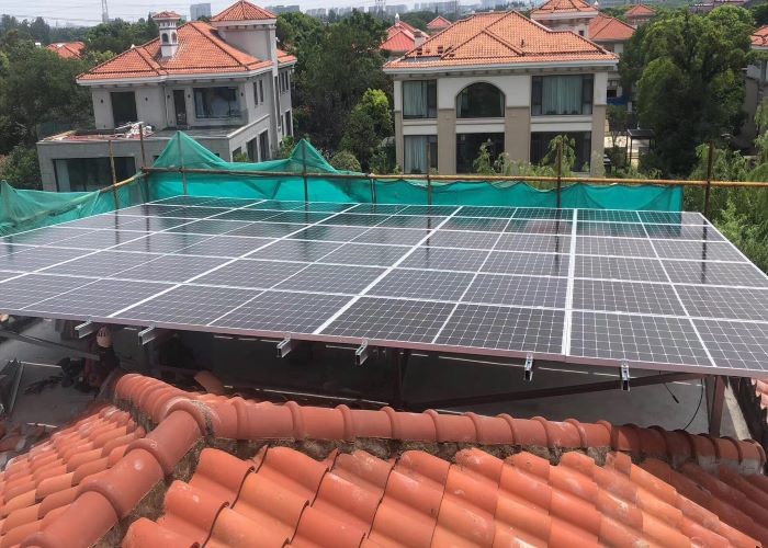 Silver Photovoltaic Solar Panel Mounting Hardware Tile Roof 50m/S