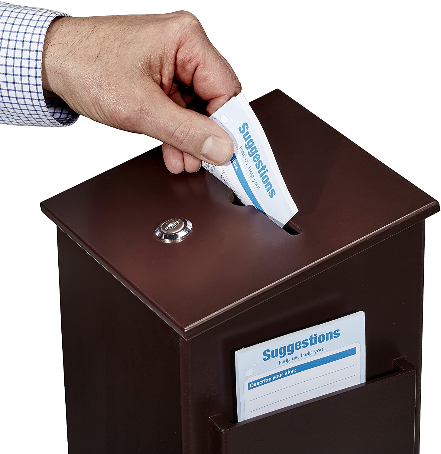 ISO9001 Rohs CE Iron Metal Donation Key Drop Box for Suggestion Express Checkout
