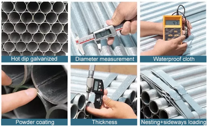 GB Hollow Section Galvanized Steel Pipe Tube 30mm Hot Dipped Round Non Oiled