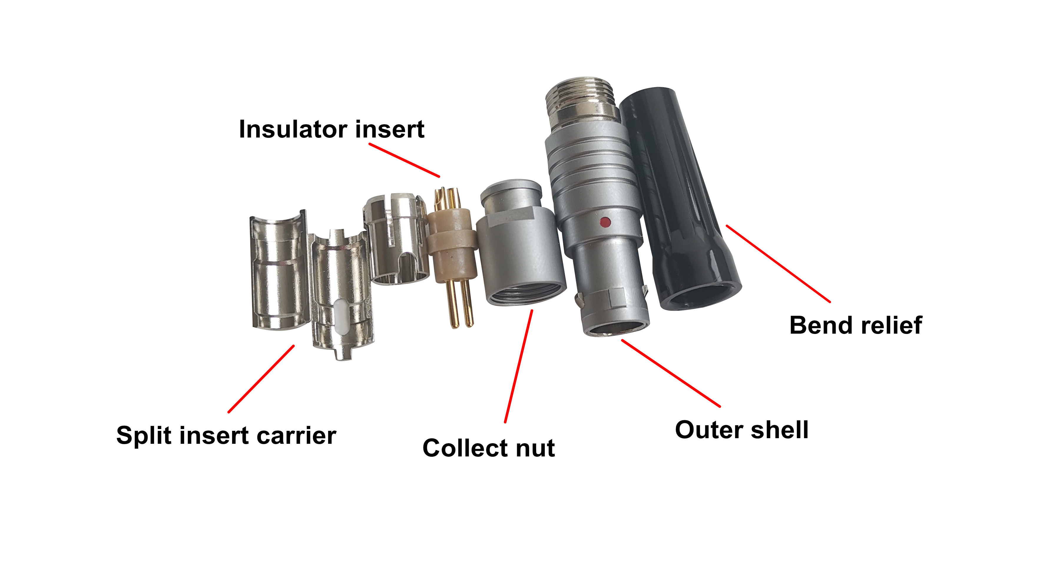 OD 5.0mm 8 Pin Circular Push Pull Connectors Panel Mount Socket