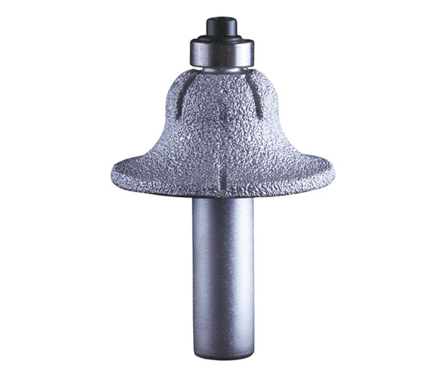 Grit Size 40 45 Porcelain Diamond Router Bit Vacuum Brazed