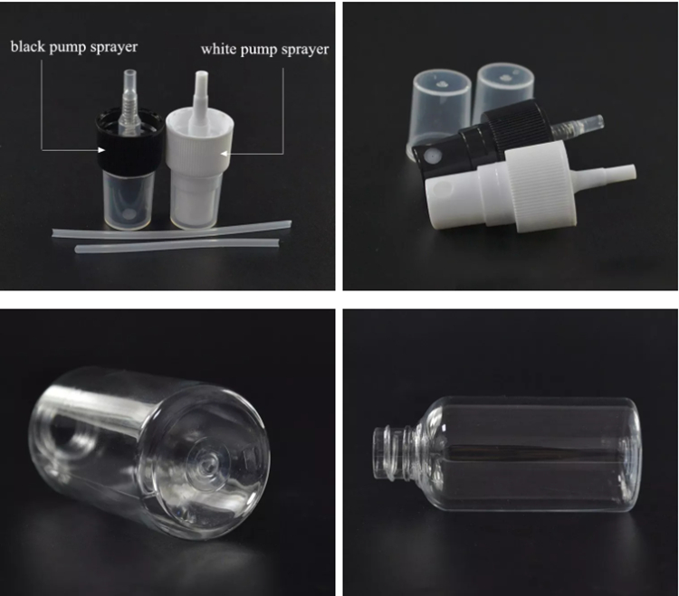 30ml 50ml 60ml 100ml 120ml 250ml empty cosmetic Pet Plastic mist perfume Spray Bottle Mini Plastic PET Spray Bottle