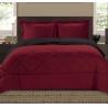 Buy cheap Red Black Bicolour Microfiber Duvet Cover Set 75gsm King Size Soft Prewashable from wholesalers