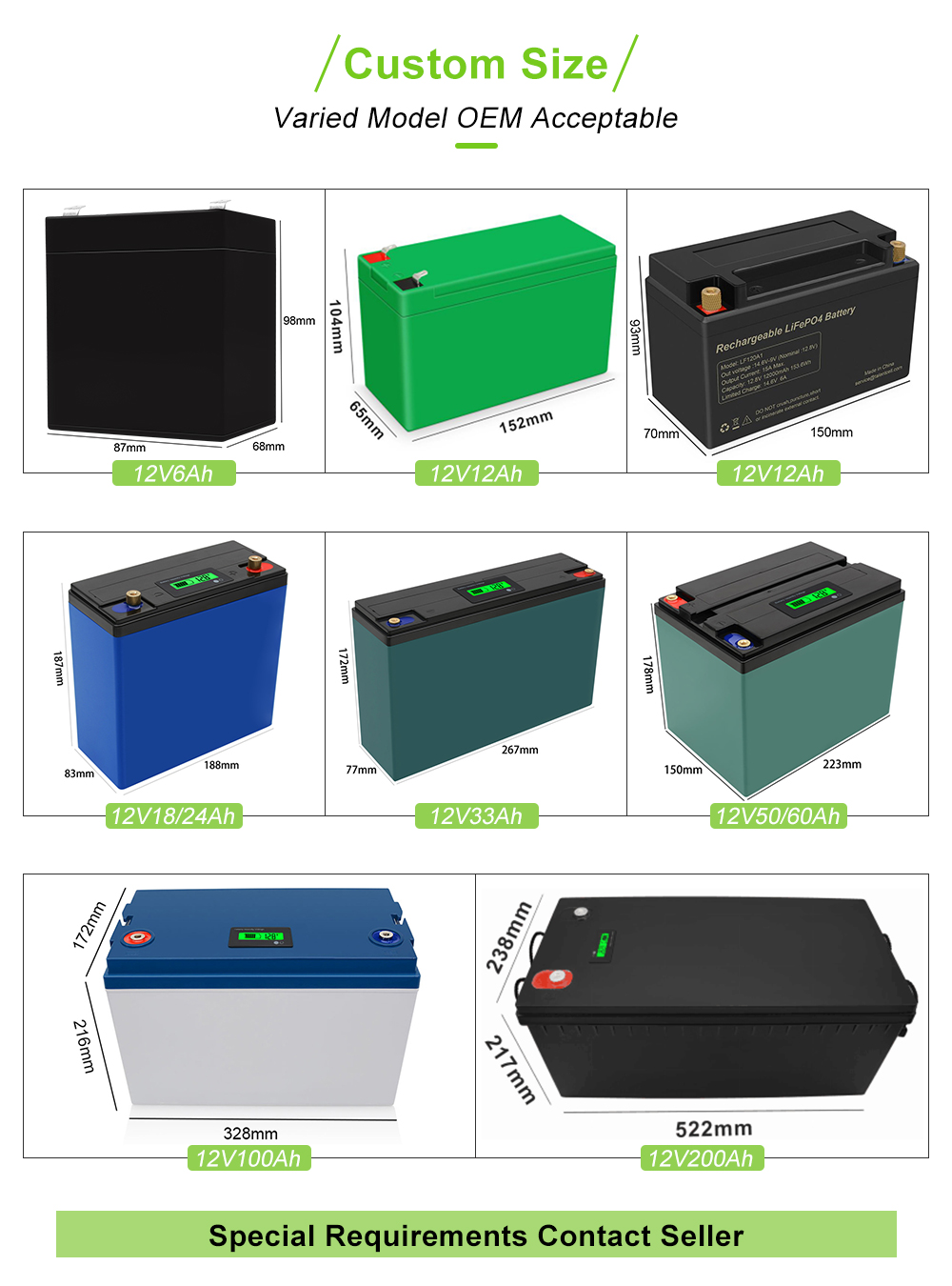 50Ah 100Ah 200Ah 280Ah 48V Lifepo4 Battery Cycle Life Long Prismatic Cell