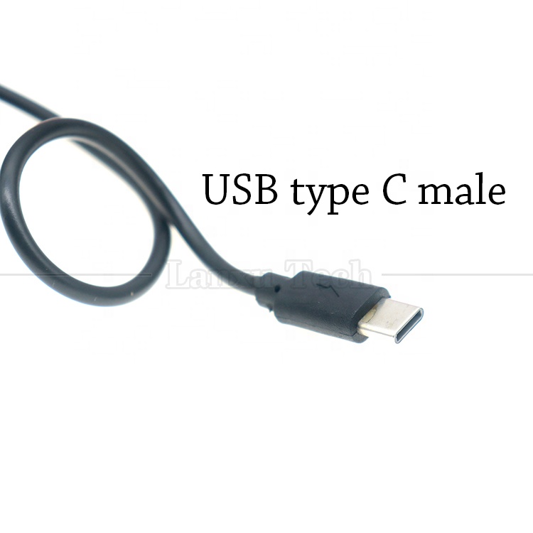 USB 5V to USB Type C 12V Output Booster Converter Power Charger Cable for Led Light Mats