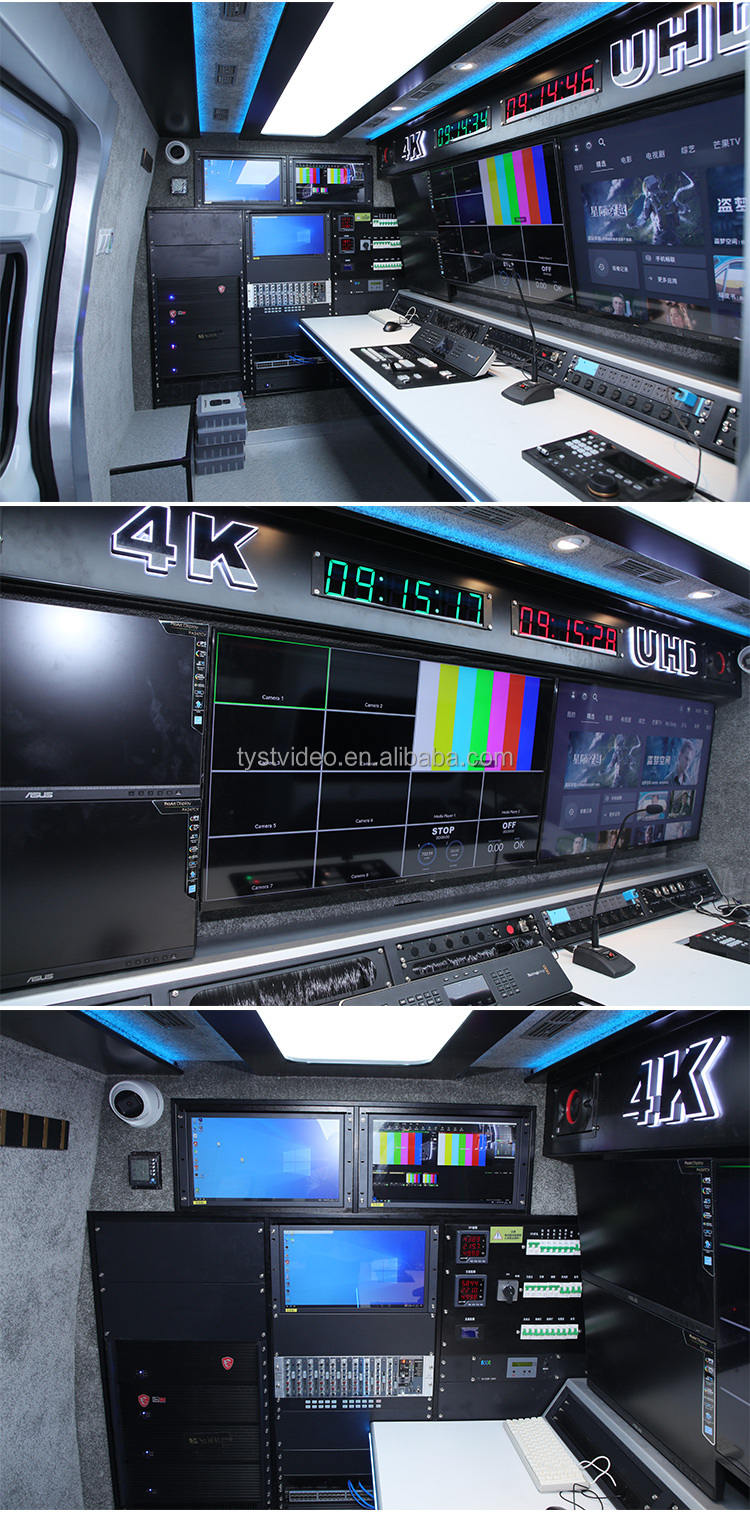 Customization OBV Outdoor Van for TV Station Broadcast Company Breaking News Broadcasting