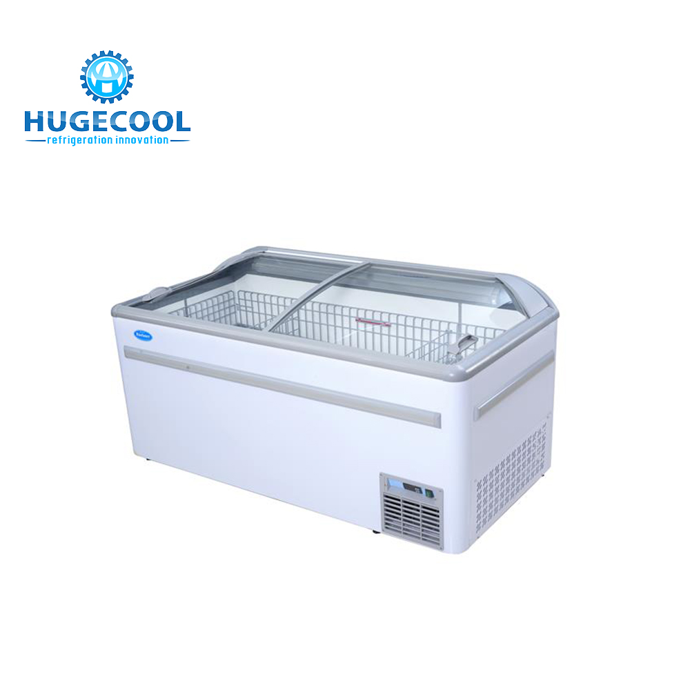 Electric Powered Supermarket Island Freezer R22/R404a Refrigerant