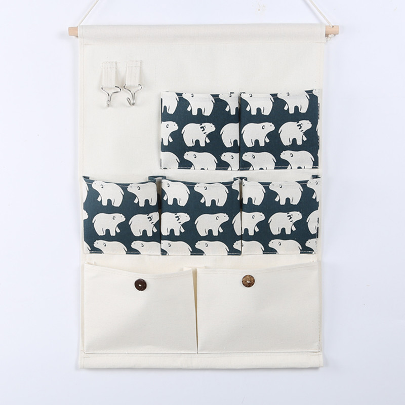 hanging storage bag pockets organizer door wall chest holder customized hedgehog whale Sea lion