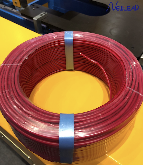 Cable automatic winding tie film packing labeling