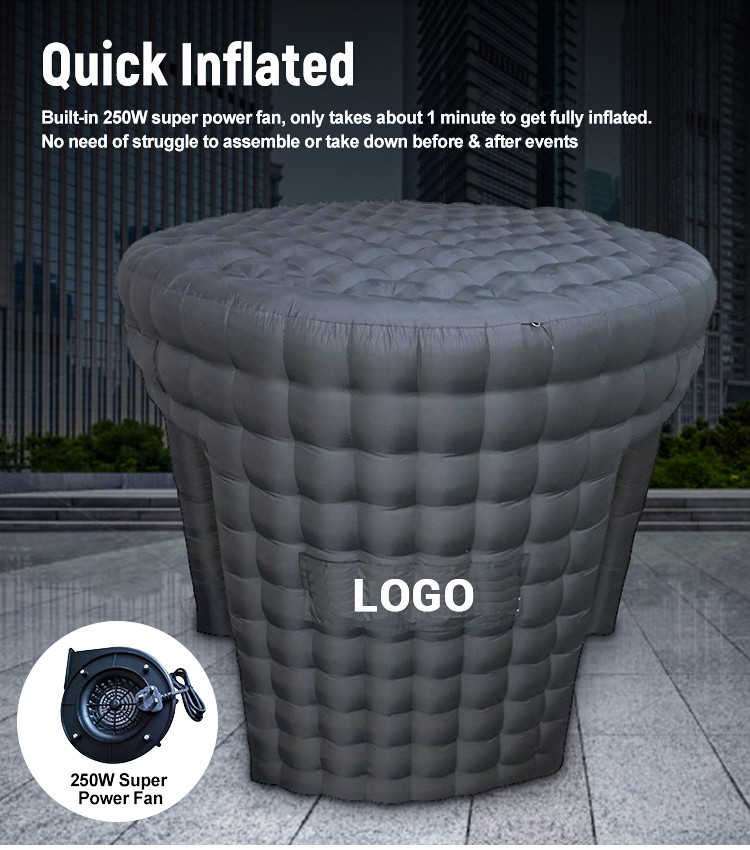 Newest Booth With Colors Changing LED Light Inflable Double stitching inside and out