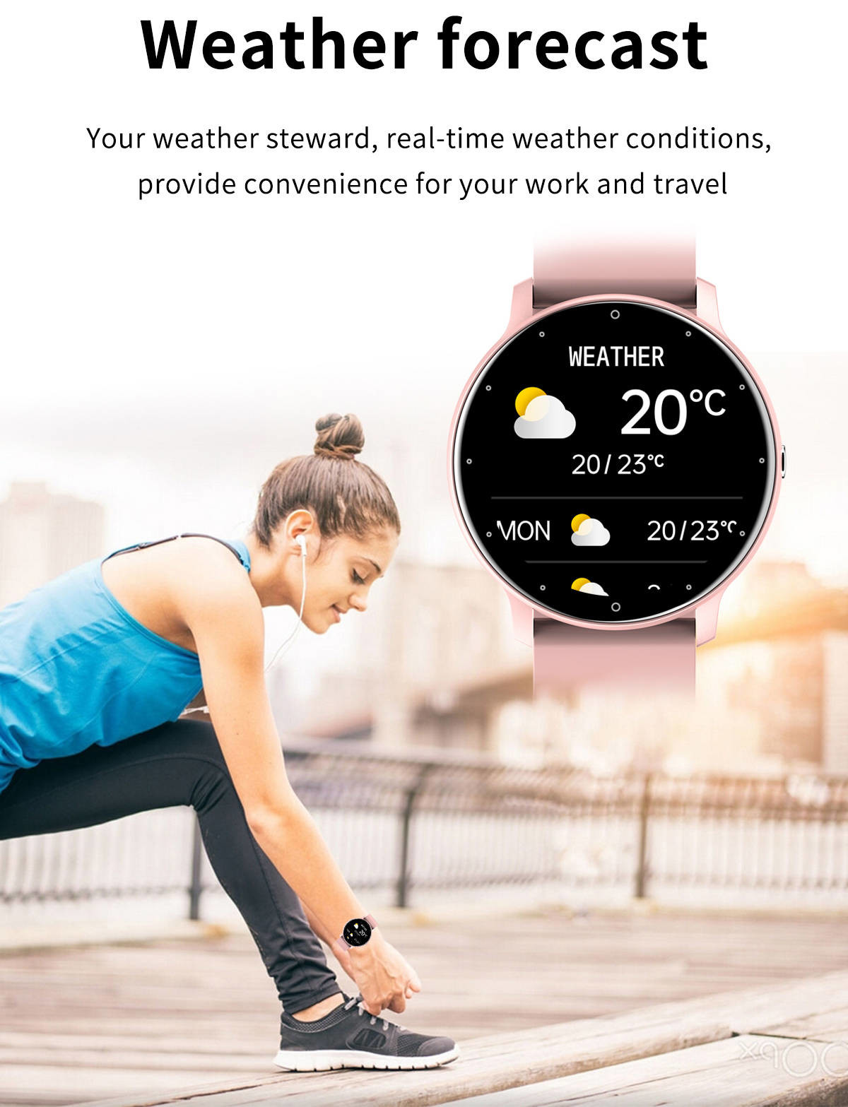 SC7A20 Sensor Bluetooth Smart Watch Blood Pressure IPS Screen 200mAH For Girls