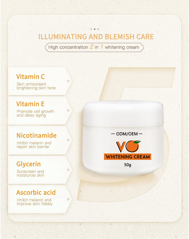 OEM 60g Vitamin C Whitening Cream 50g Anti Pimple Cream
