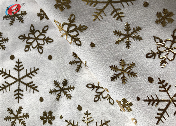 1MM Pile High Bronzing Printed Polyester Velvet Fabric Minky Plush Fabric