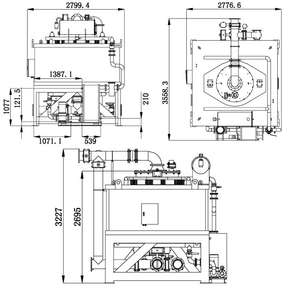 Automatic Oil - Cooling Electromagnetic Slurry Separator , Magnetic Ore Separator