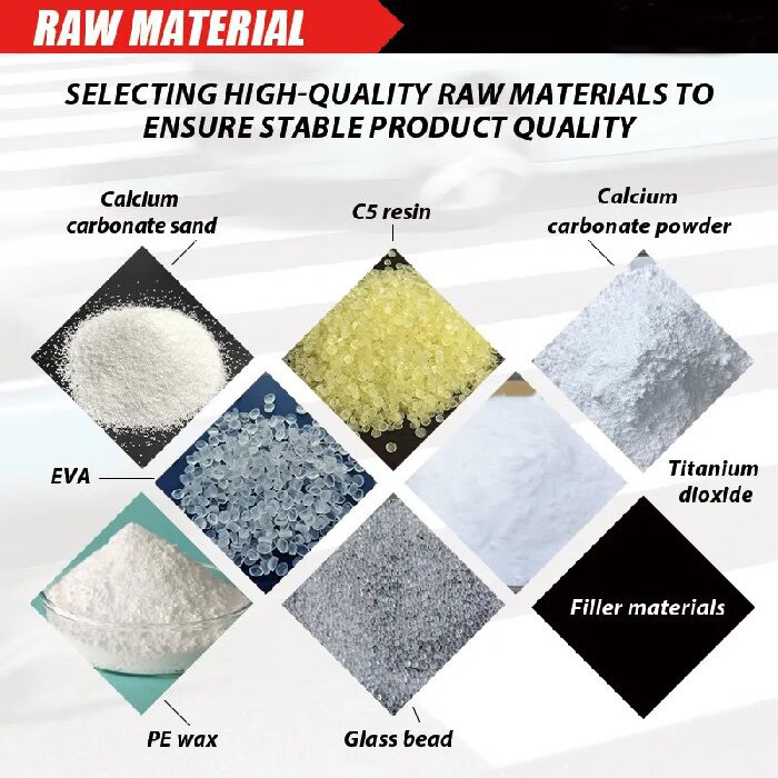 Durable, reflective hot-melt coating for road marking
