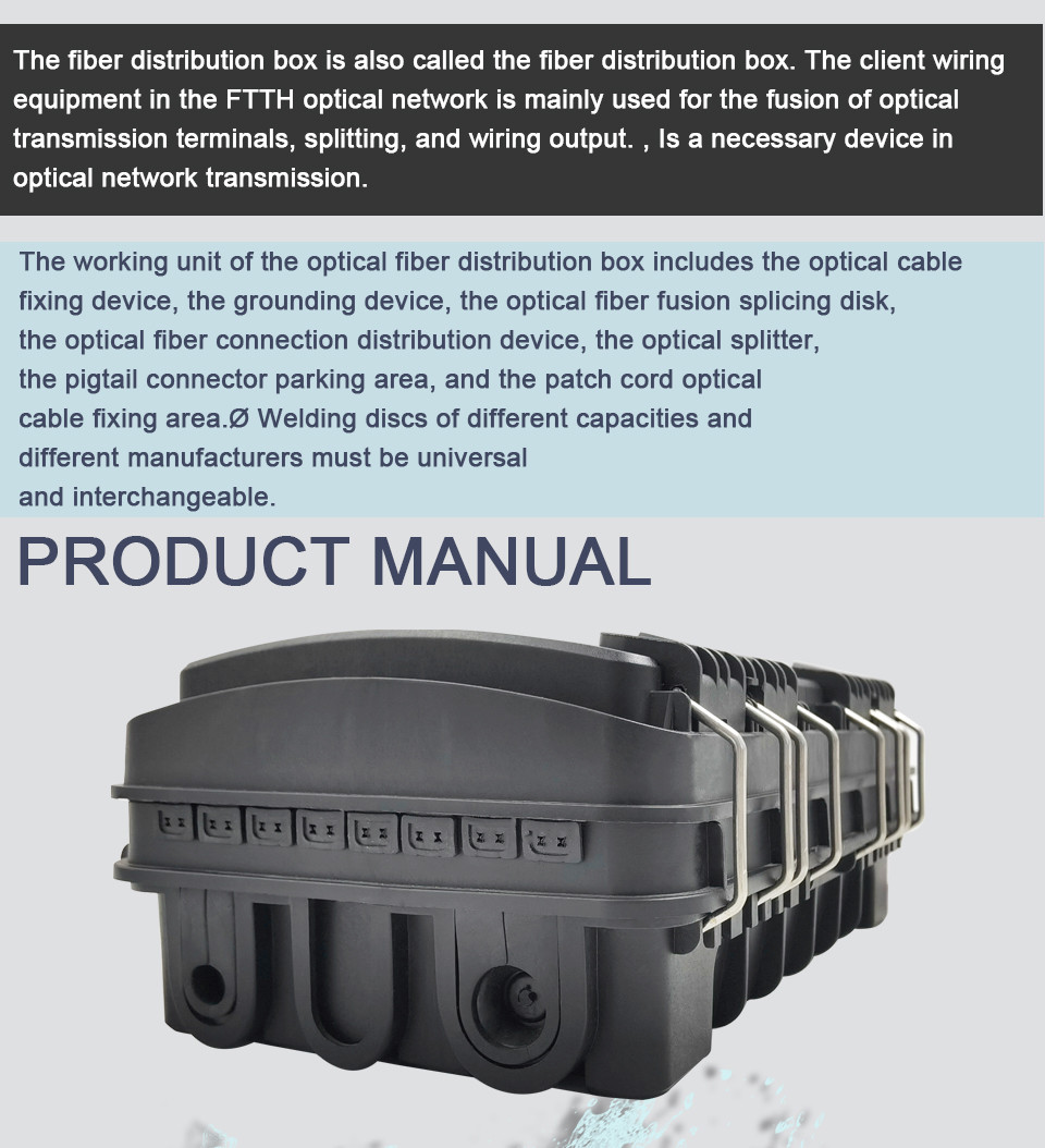 TTP FTTH 8cores Splicing Pipeline Optical Distribution Box
