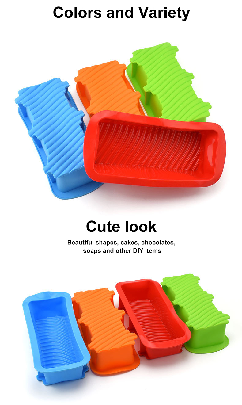 Non Stick Rectangular Silicone Bread Baking Molds