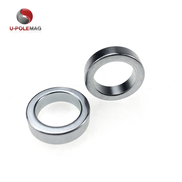 Gold Coated Neodymium Radial Magnetized Big Ring Magnet for in Industrial Applications