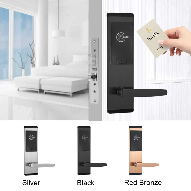 ANSI Mortise Card Entry Door Lock 75mm Electronic Card Door Lock System