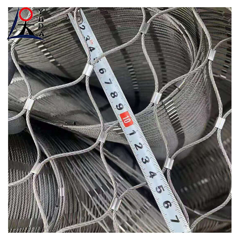 stainless steel rope wire mesh flexible safety woven net slope protection fence