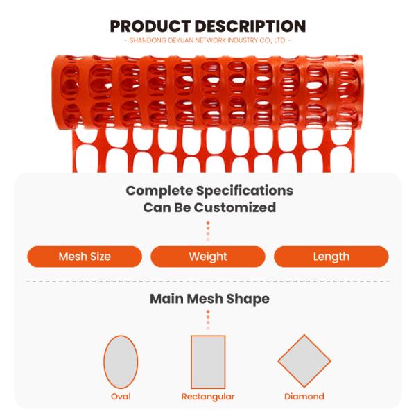 Plastic Safety Security Fence Orange Plastic Safety Snow Safety Barrier Mesh