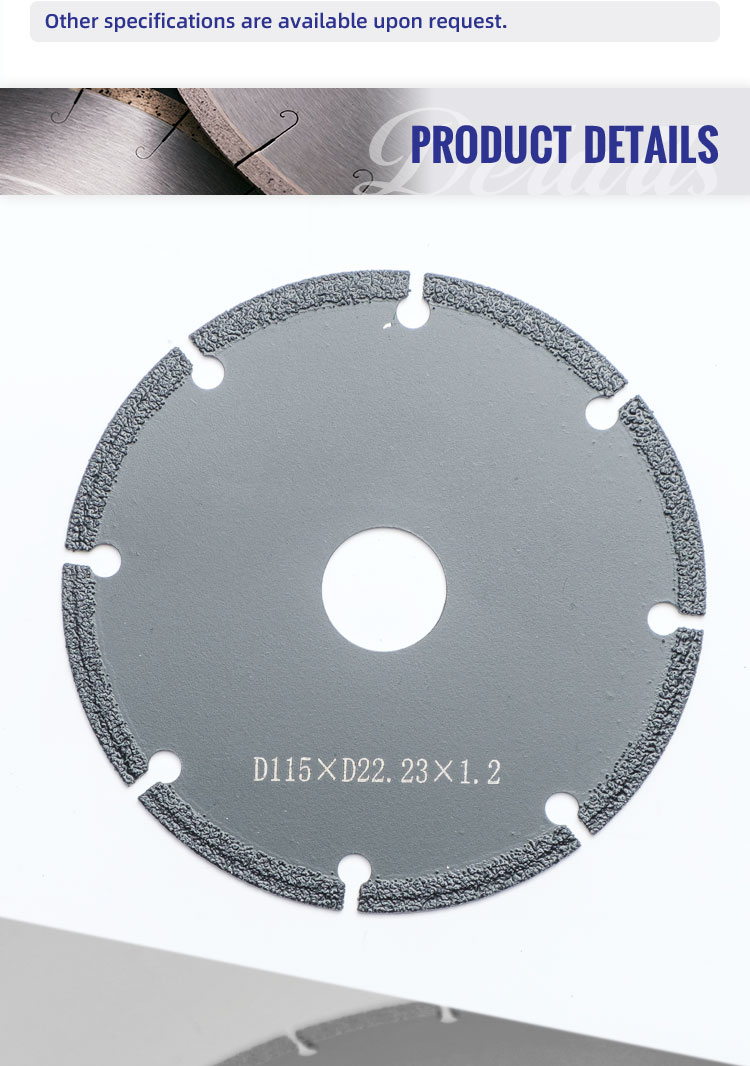 Good Sharpness Diamond Cutting Disc for Stone Cutting Segmented Vacuum Diamond Saw Blade