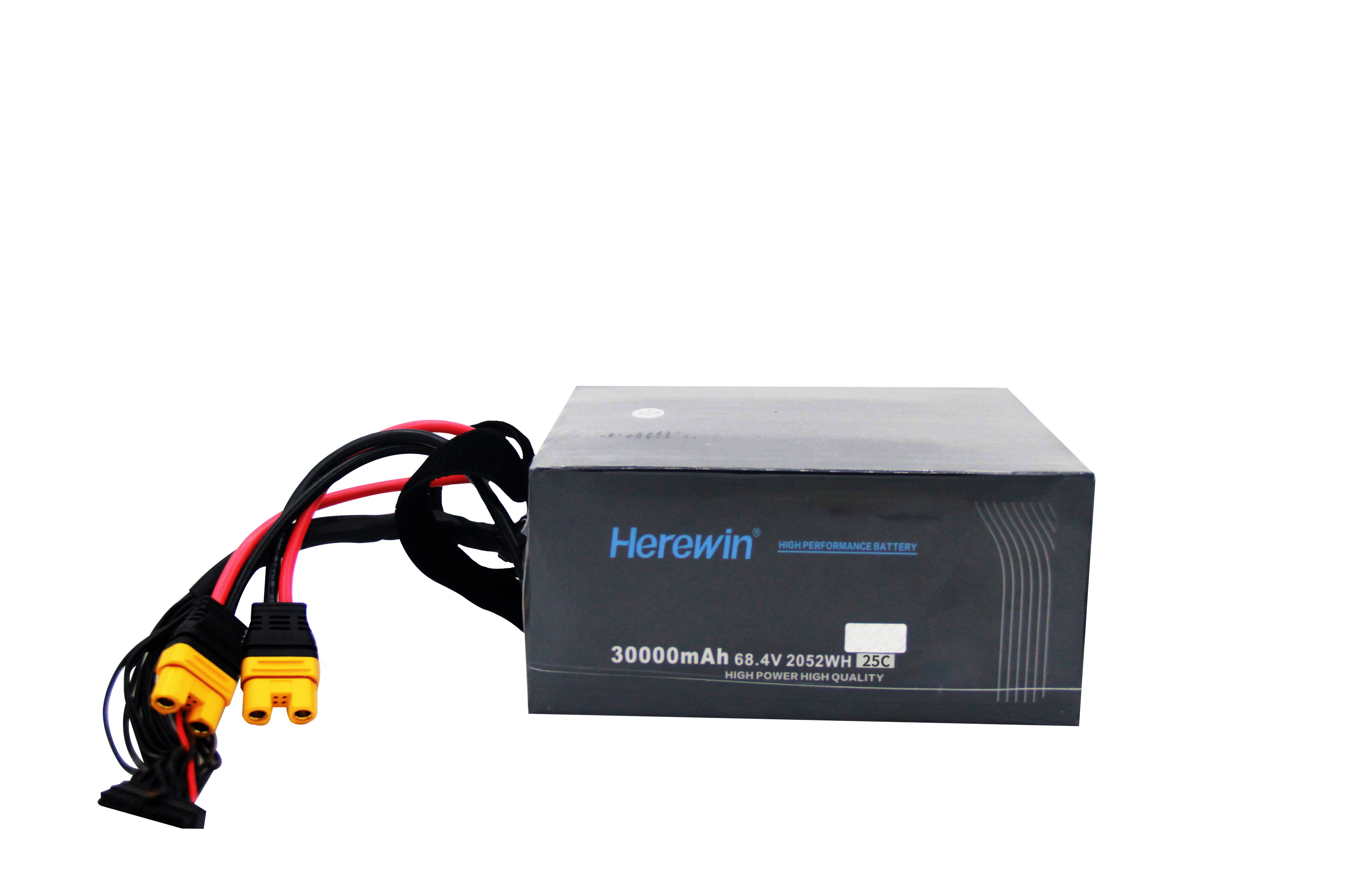 Herewin 18S 68.4V 25C 30000 MAh LiHv Soft Pack Battery For UAV