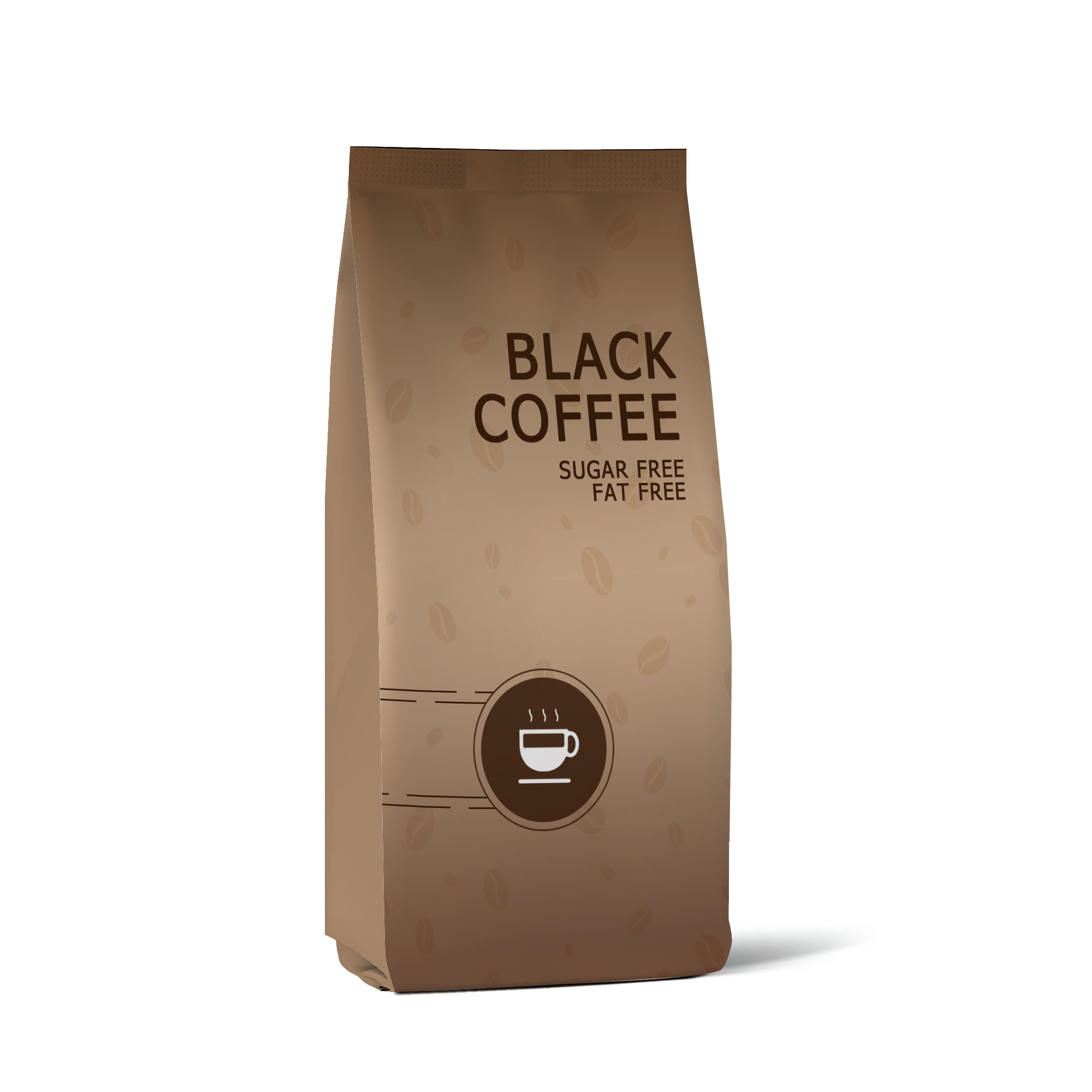 Customized Black Coffee Side Gusset Bags Moisture Proof