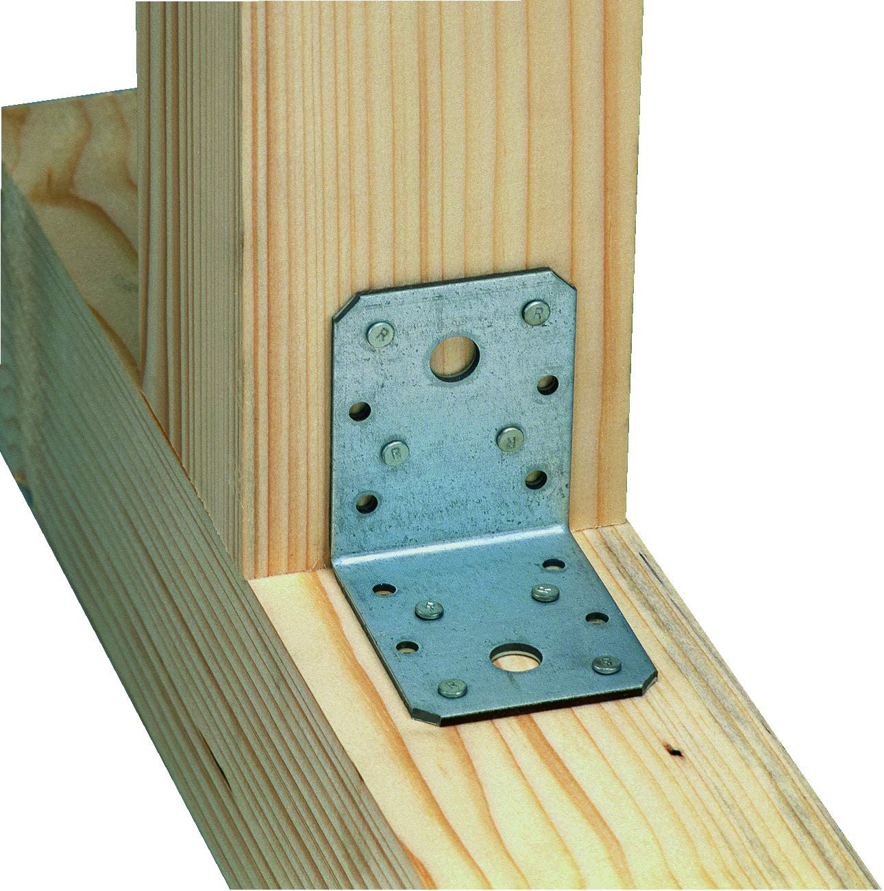 Hardware Timber Connectors Galvanized Steel Corner Brackets Weighing 36.4g