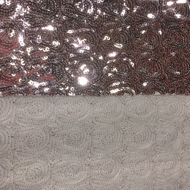 Modern Glitter Sequin Fabric Sparkly Mesh Colorful Beautiful Printed Embroidered