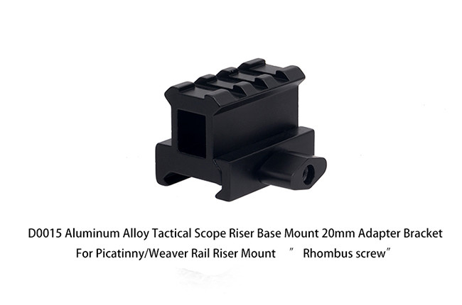 Tactical Scope 20mm Adapter Bracket Riser Mount For Rifles W / Picatinny / Weaver Rails