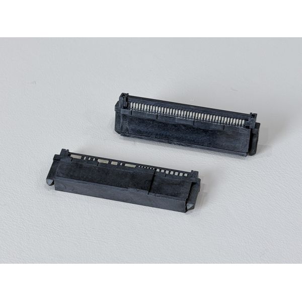 SAS 29-Pin Female Electronic Signal Connector | 15P DIP + 7P SMT Hybrid Terminal, 30U" Gold-Plated PCB Connector for Server, Automotive & High-Speed