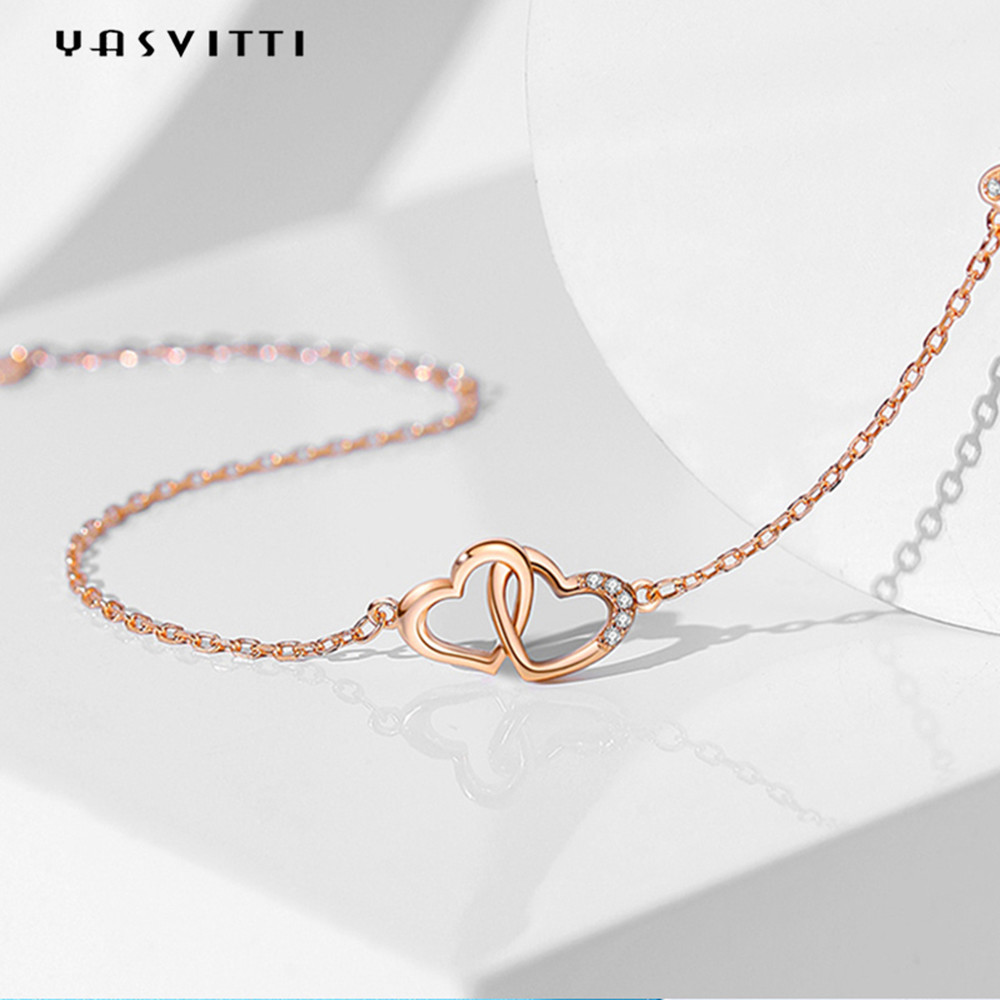 ODM 7.8in 304 SS Slider Bracelets Silver 18k Rose Gold Open Heart Bracelet