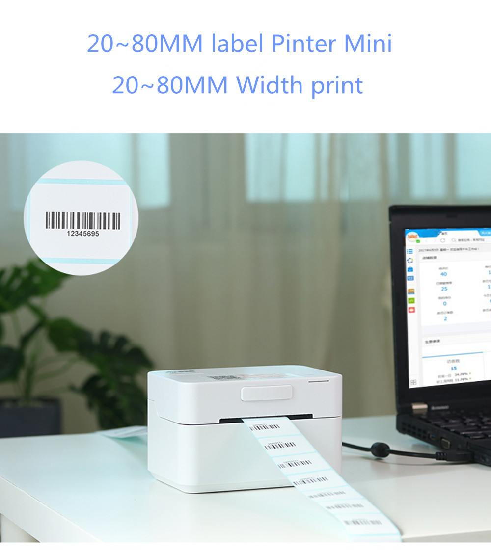 80mm label barcode printer thermal receipt or label printer 20mm to 80mm thermal barcode printer automatic stripping