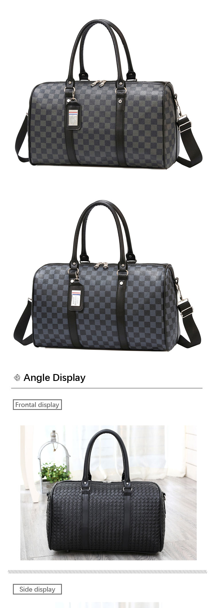 Luxury Tote Man Single Vegan Shoulder Hand Bag Business Sport Travel Bag