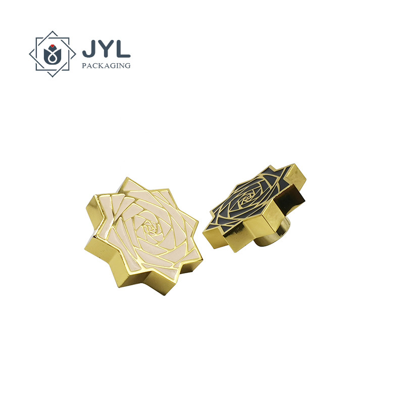 Flower Shaped Zamac Perfume Cap For High End Niche Brand Customized